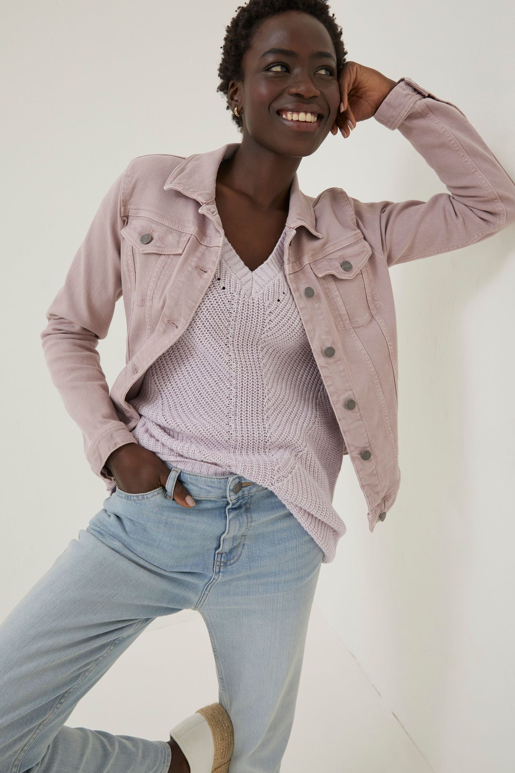 Buy FatFace Purple Tasha Denim Jacket from Next Luxembourg