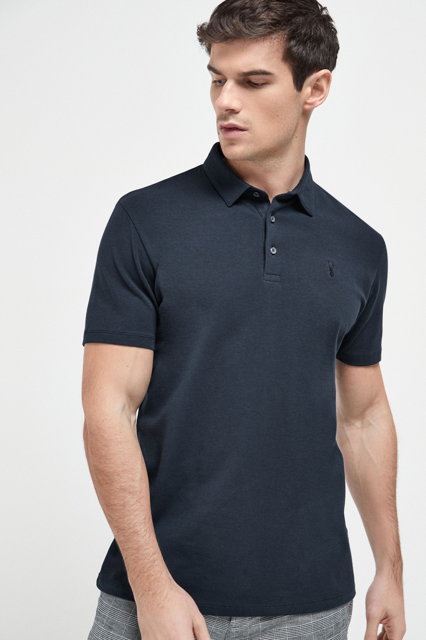 Black grey polo shirt 2025