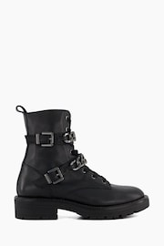 Dune London Black Plazas DD Chain Chunky Boots - Image 2 of 5