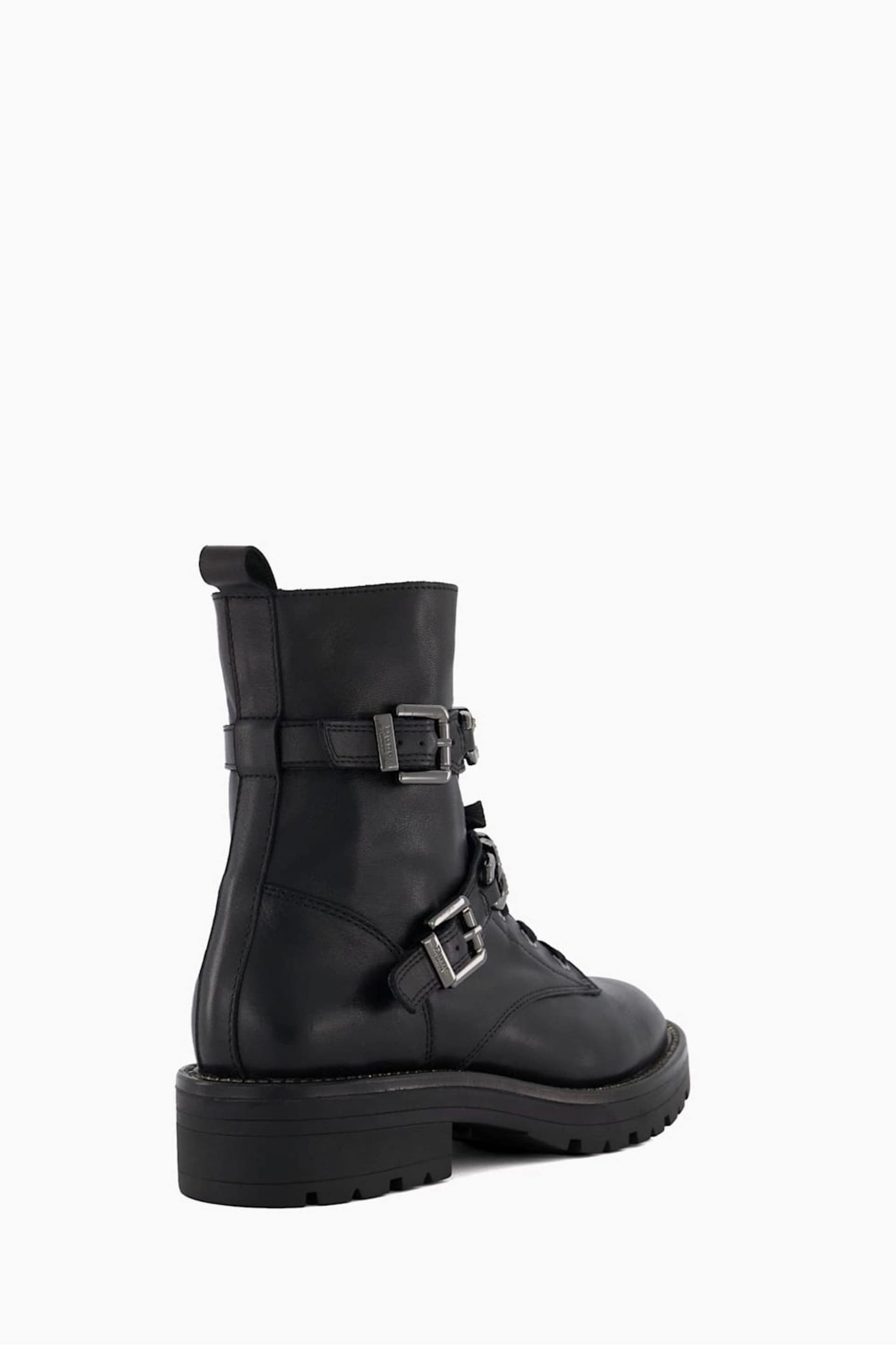 Dune London Black Plazas DD Chain Chunky Boots - Image 3 of 5