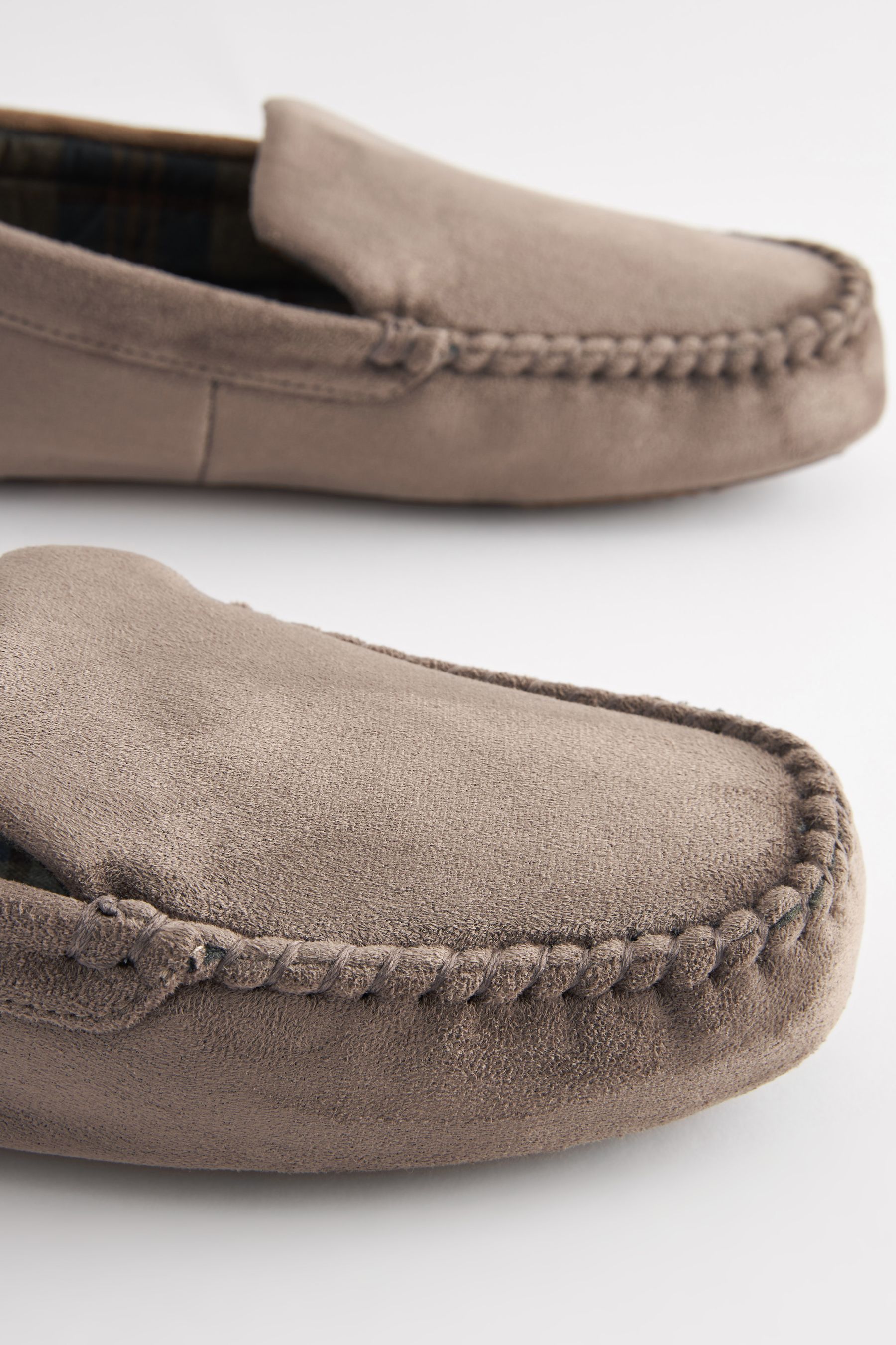 Taupe moccasins top