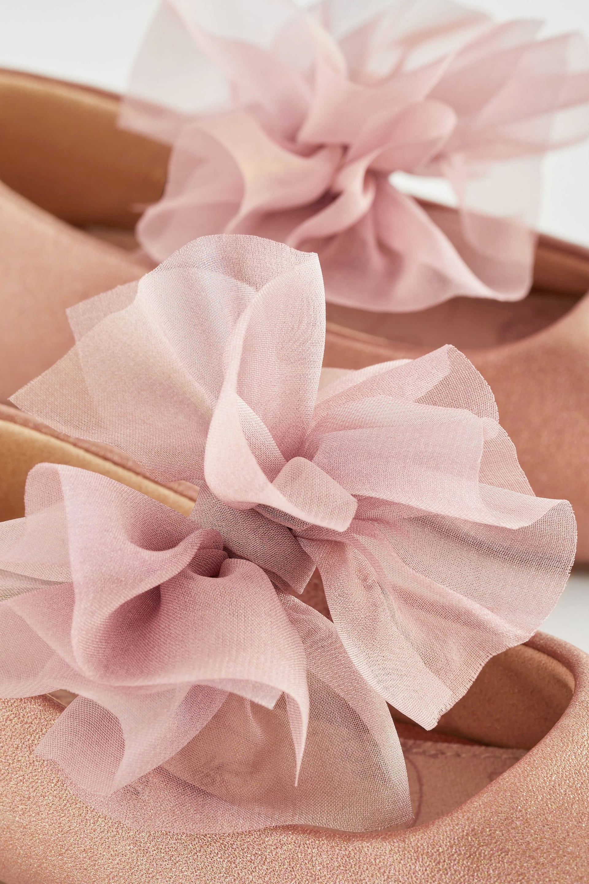 Pink Wide Fit (G) Mary Jane Bridesmaid Bow Occasion Shoes - Image 3 of 5