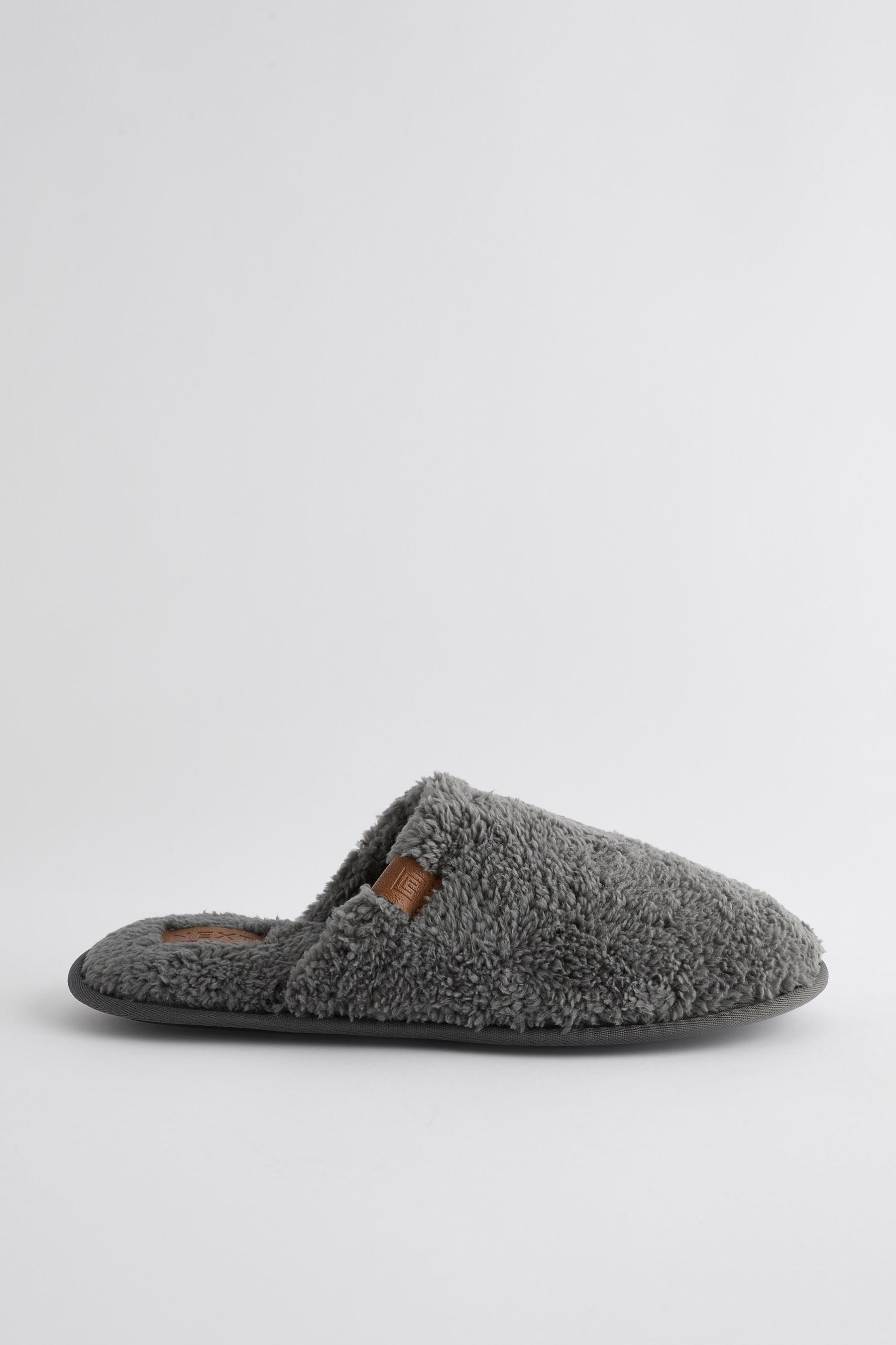 Towelling mule slippers hot sale