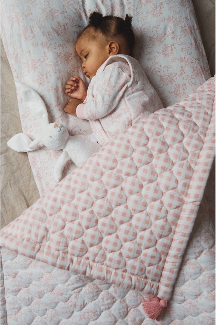 The Little Tailor Pink 100% Cotton Quilt - Image 13 of 13