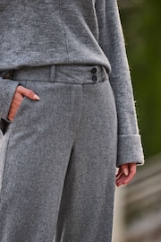 Sosandar Grey Wool Blend Wide Leg Trousers - Image 5 of 5