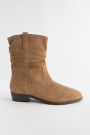 Tan Brown Extra Wide Fit Forever Comfort® Slouch Ankle Boots - Image 6 of 9