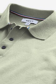 Green Regular Fit Knitted Polo Shirt - Image 6 of 7