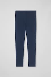 LK Bennett Blue Slim Evan Crepe Cut Trousers - Image 4 of 4