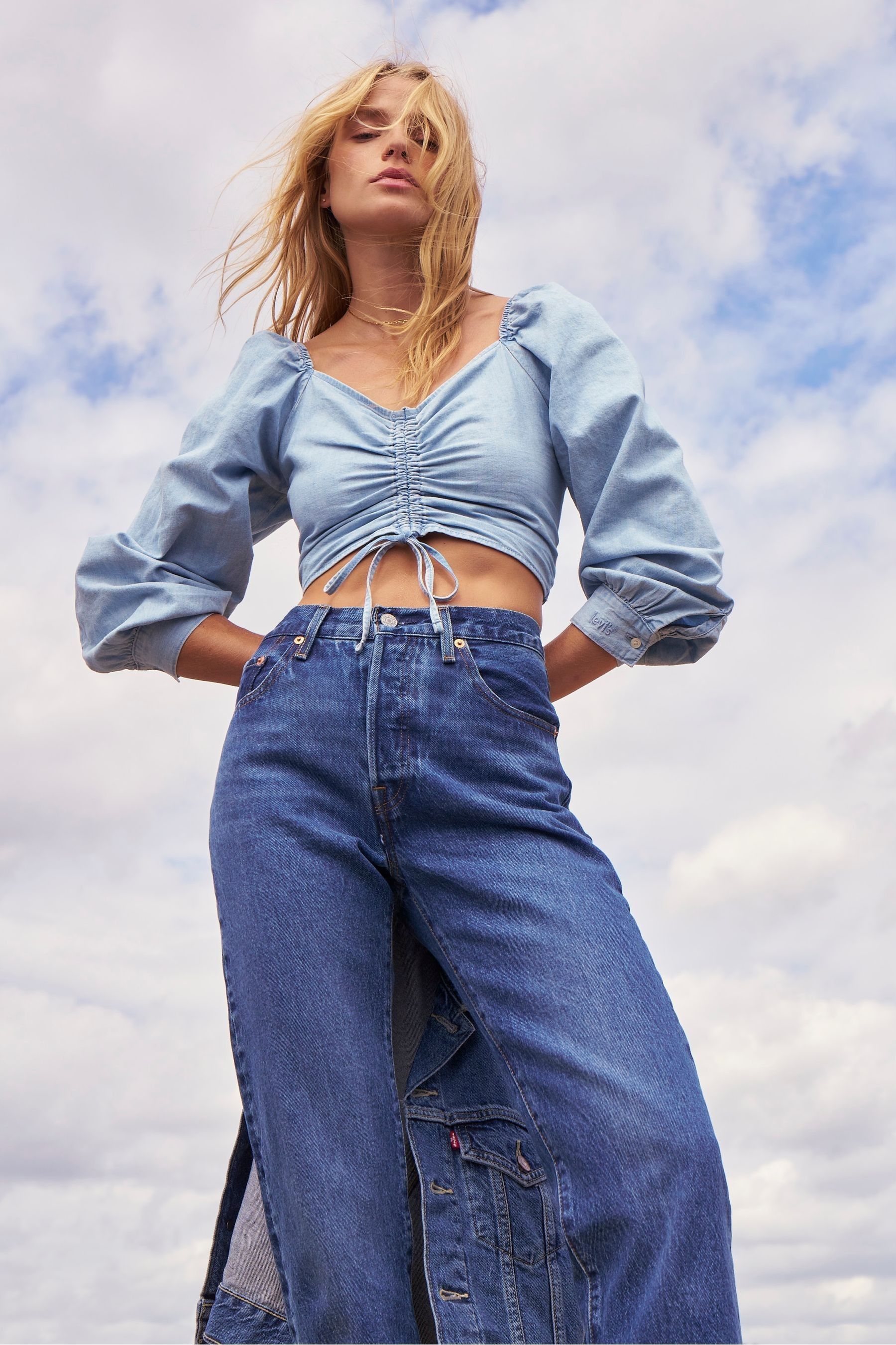 Buy Levi s Light Blue Diana Blouse from Next Luxembourg
