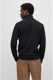 BOSS Black Zip Neck Cashmere Blend Knitted Jumper - Image 2 of 5