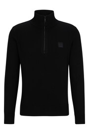 BOSS Black Zip Neck Cashmere Blend Knitted Jumper - Image 5 of 5