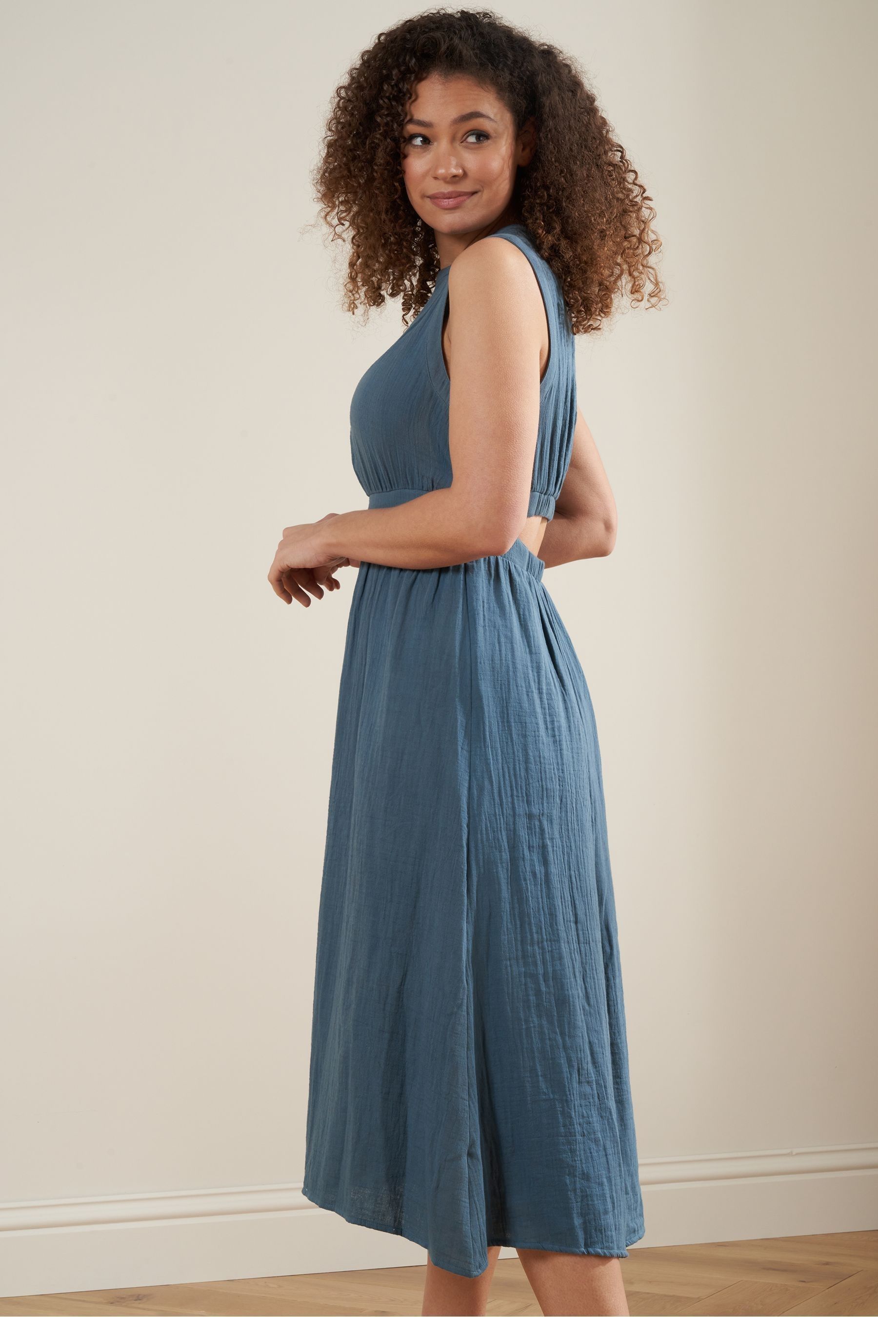 Cheesecloth midi dress new arrivals