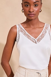 Lipsy White Lace Panel Vest - Image 4 of 4