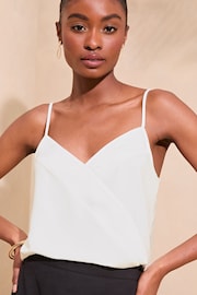 Lipsy White Satin Panel Cami Vest - Image 1 of 4