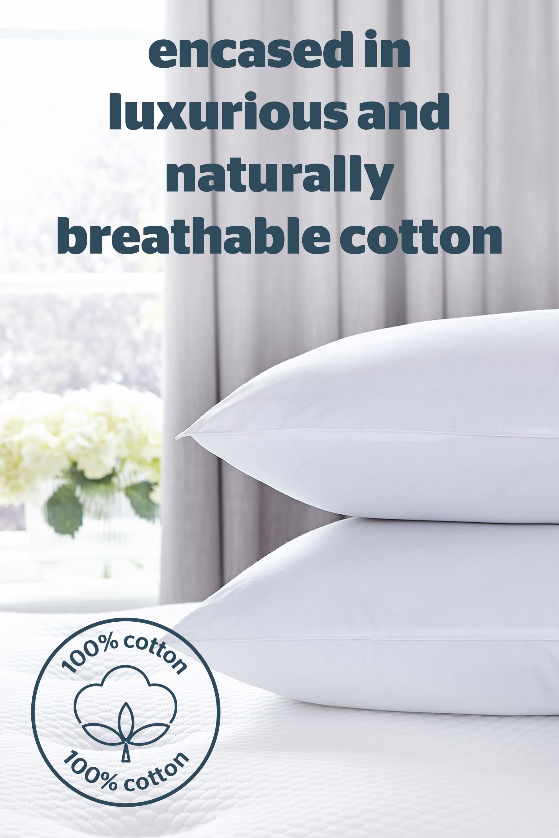 Buy Silentnight 2 Pack Pure 100 Cotton Pillows from the Next UK online shop