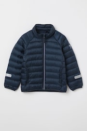 Polarn O Pyret Blue Quilted Water Resistant Jacket - Image 3 of 4