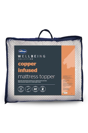 Silentnight White Wellbeing Copper Mattress Topper