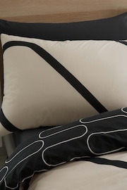 Catherine Lansfield Natural Linear Curve Geometric Reversible Duvet Cover and Pillowcase Set - Image 3 of 4