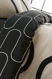 Catherine Lansfield Natural Linear Curve Geometric Reversible Duvet Cover and Pillowcase Set - Image 4 of 4