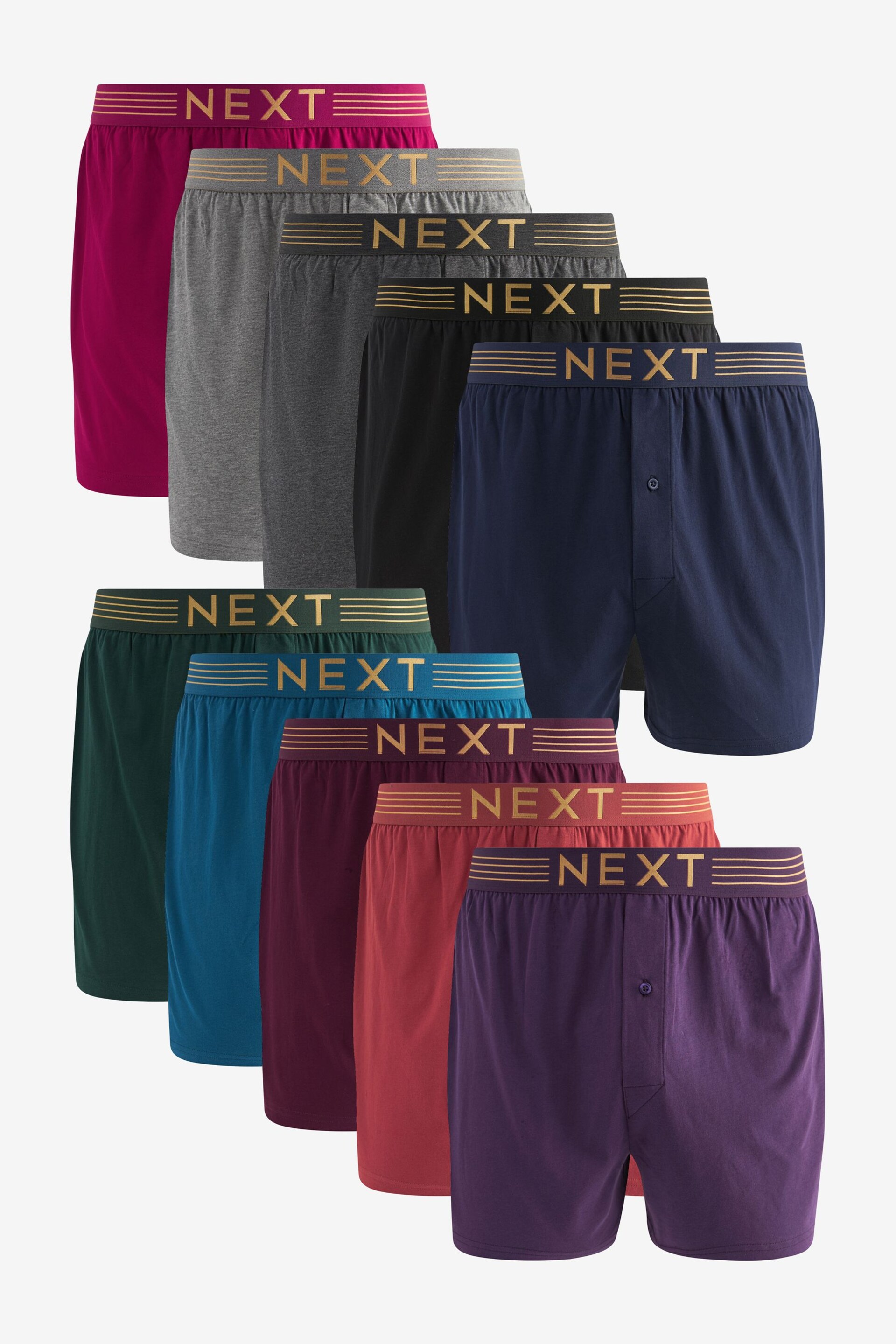 Rich Colour 10 pack Boxers - Image 1 of 13