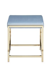 Fifty Five South Blue Allure Velvet Stool - Image 3 of 4