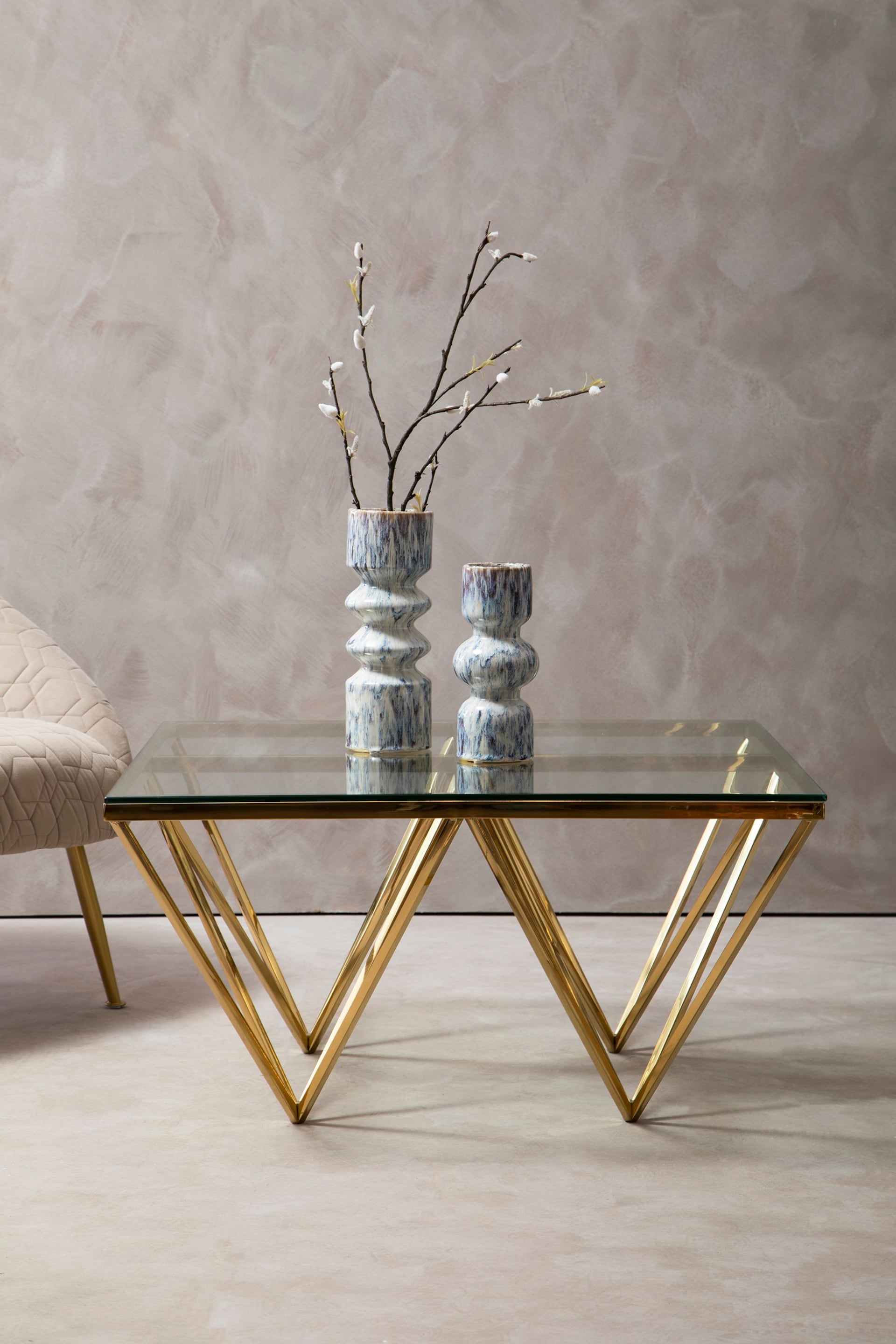 Fifty Five South Gold Allure Coffee Table - Image 1 of 5
