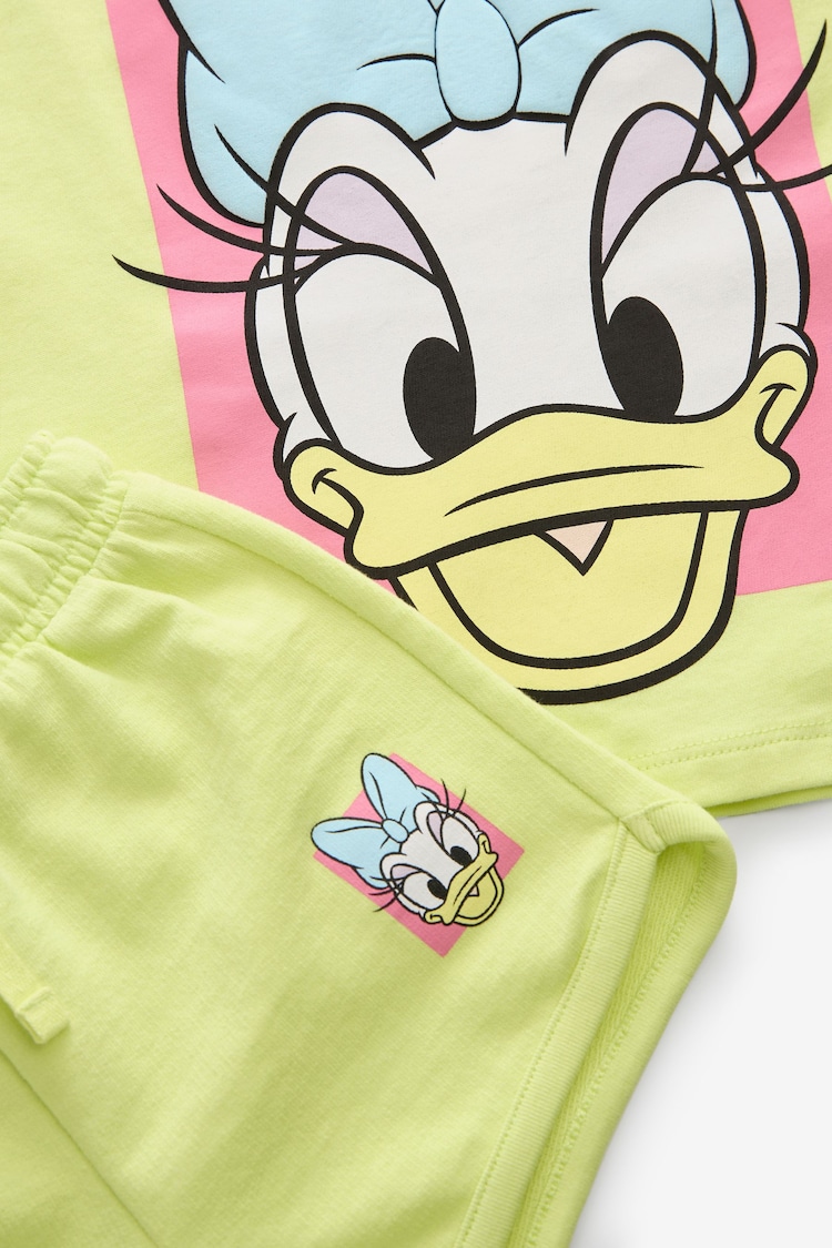 Lime Green 100% Cotton Disney Daisy Duck T-Shirt and Short Set (3mths-7yrs) - Image 7 of 7