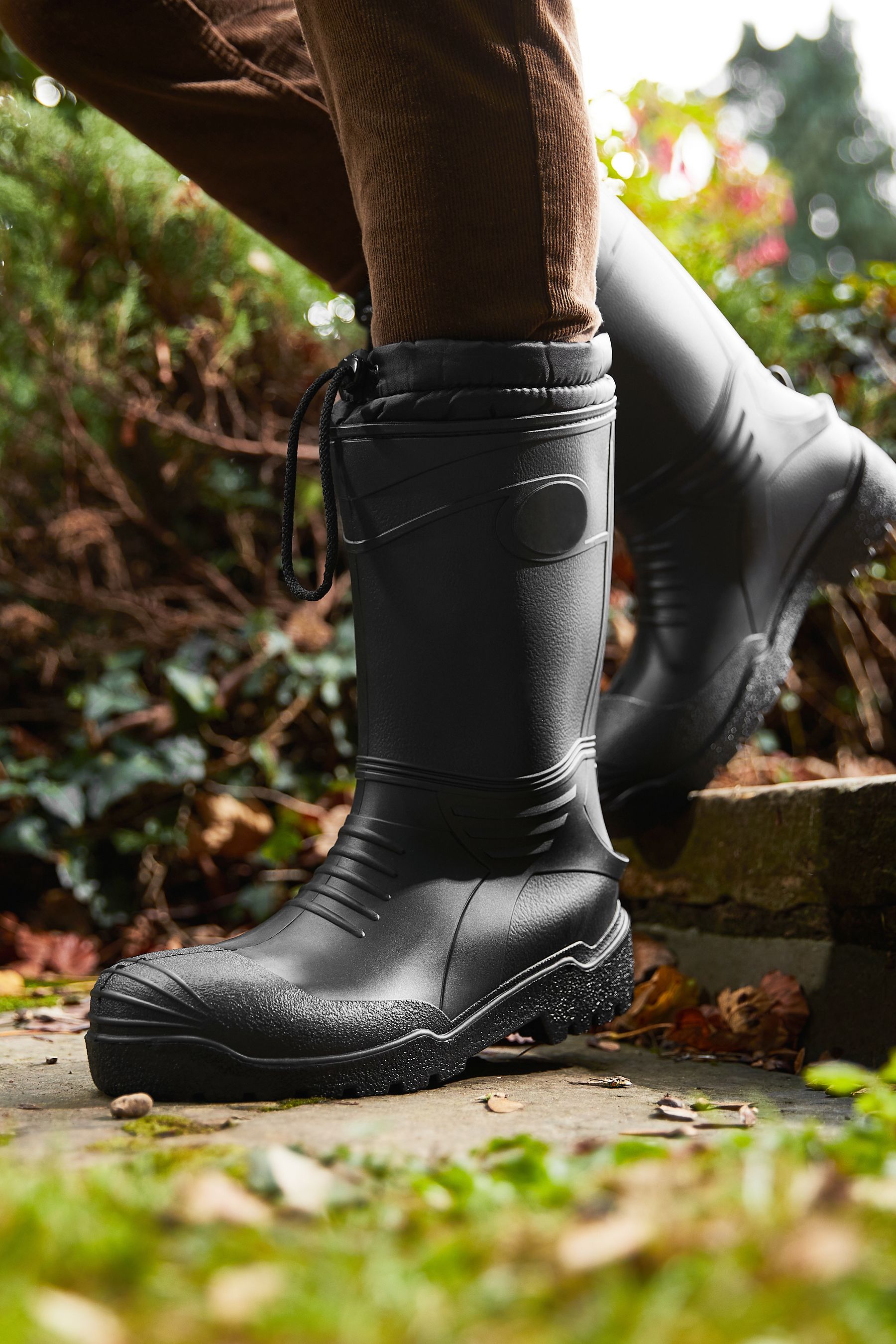 NEXT Black Warm Lined Wellies uk7eu41 Mens