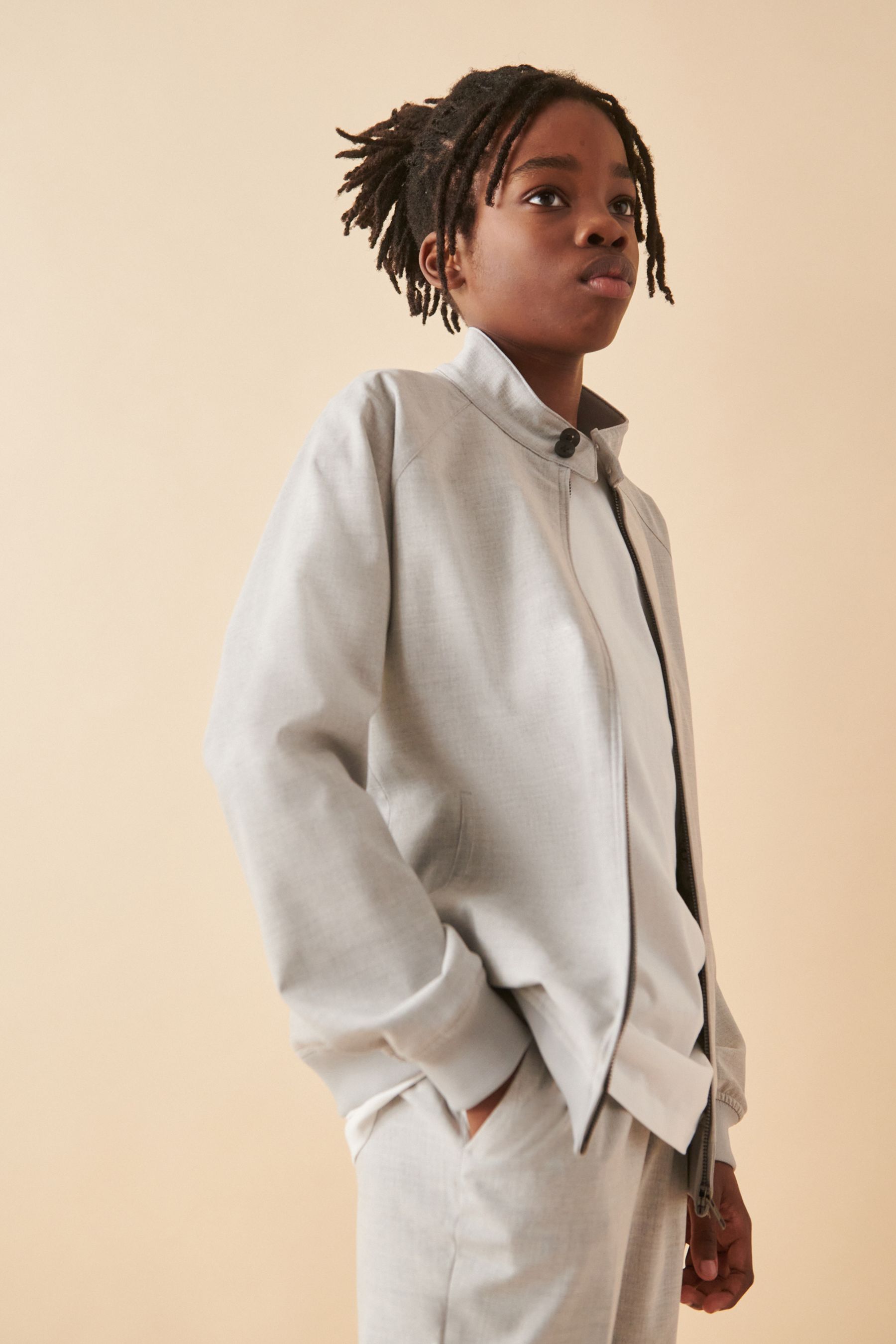 Buy Grey Bomber Bomber Suit Jacket 3 16yrs from Next Luxembourg