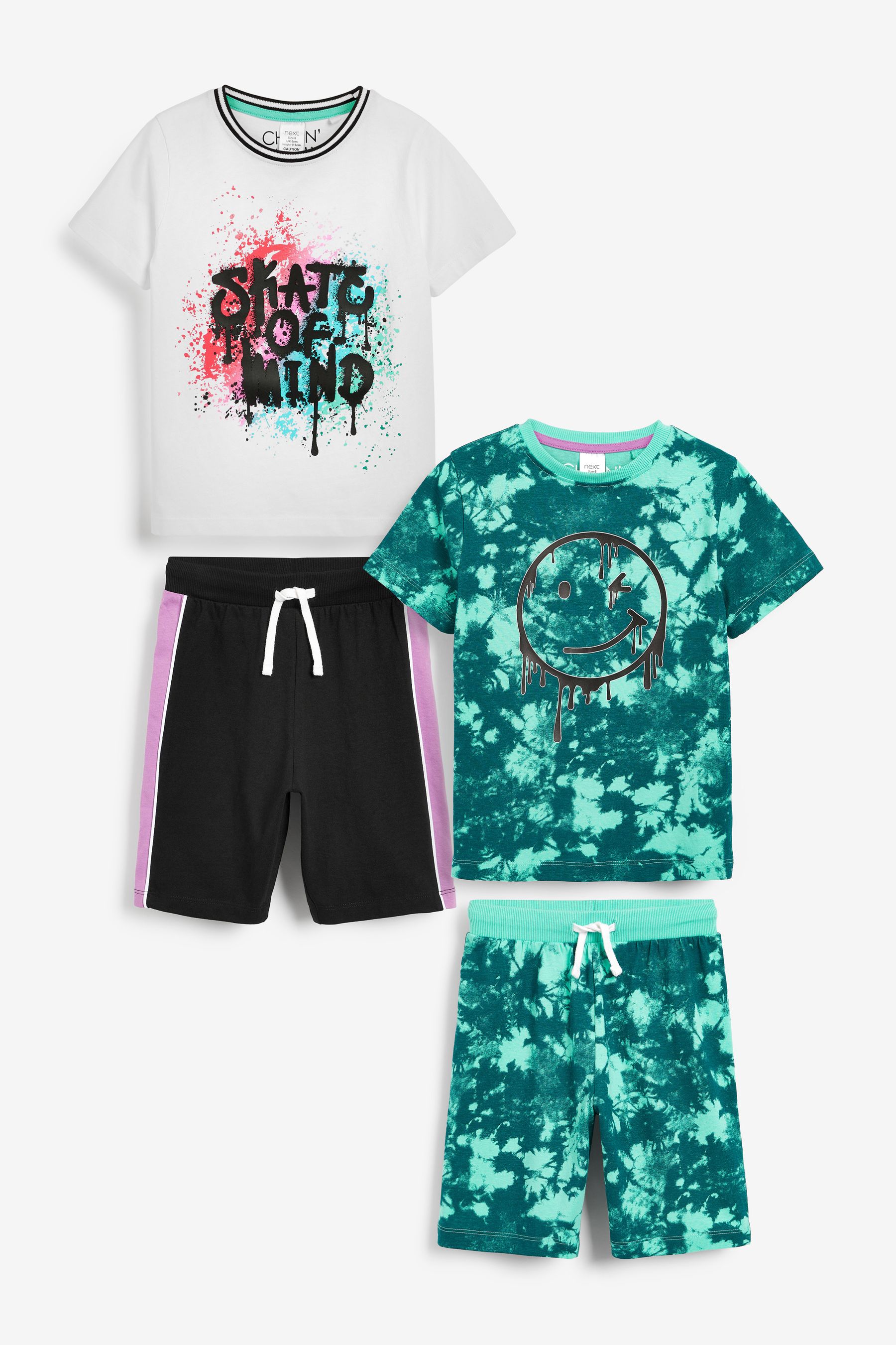 Buy Blue White Skate Of Mind 100 Cotton Short Pyjamas 2 Pack 3 16yrs from the Next UK online shop