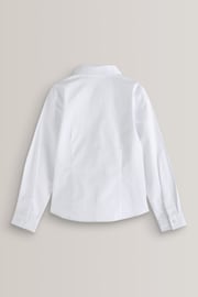 White Dressing Made Easy Cotton Rich Stretch Long Sleeve School Shirt (3-17yrs) - Image 6 of 8