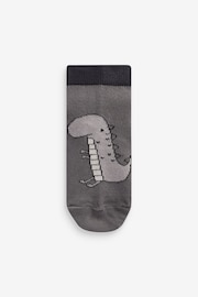 Black/Grey Dinosaur Cotton Rich Socks 7 Pack - Image 3 of 8