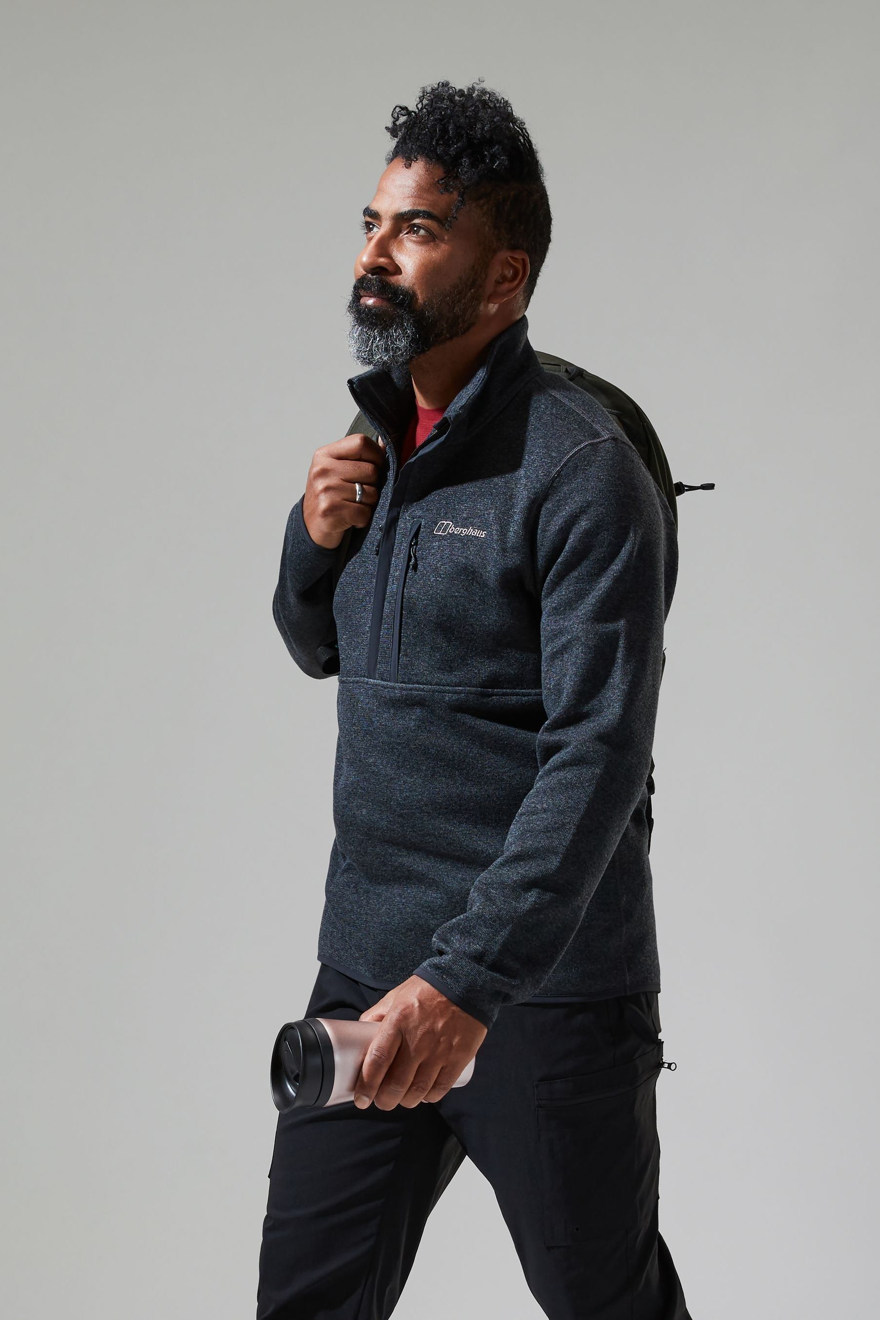 Buy Berghaus Mens Grey Carnell Half Zip Fleece from Next Luxembourg