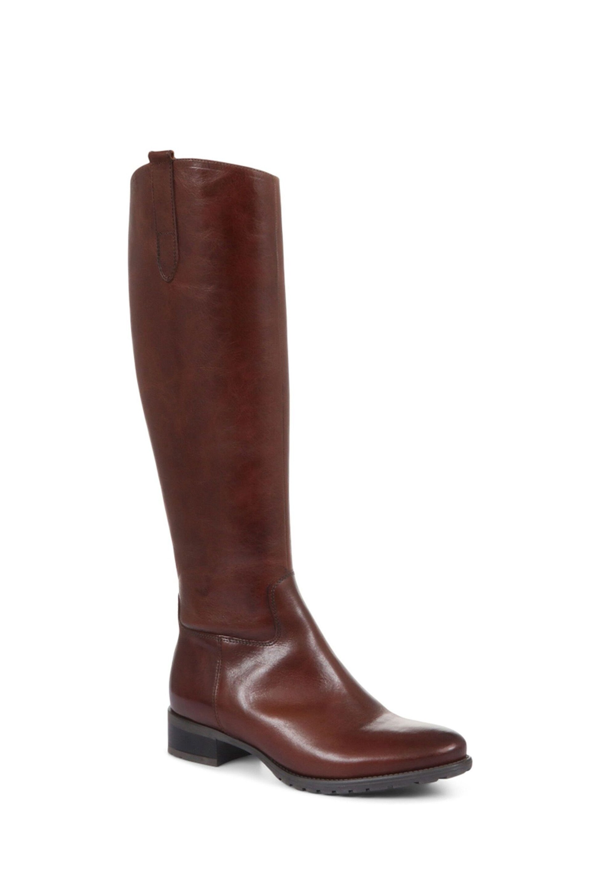 Jones Bootmaker Womens Cinzia Brown Leather Riding Boots - Image 2 of 5