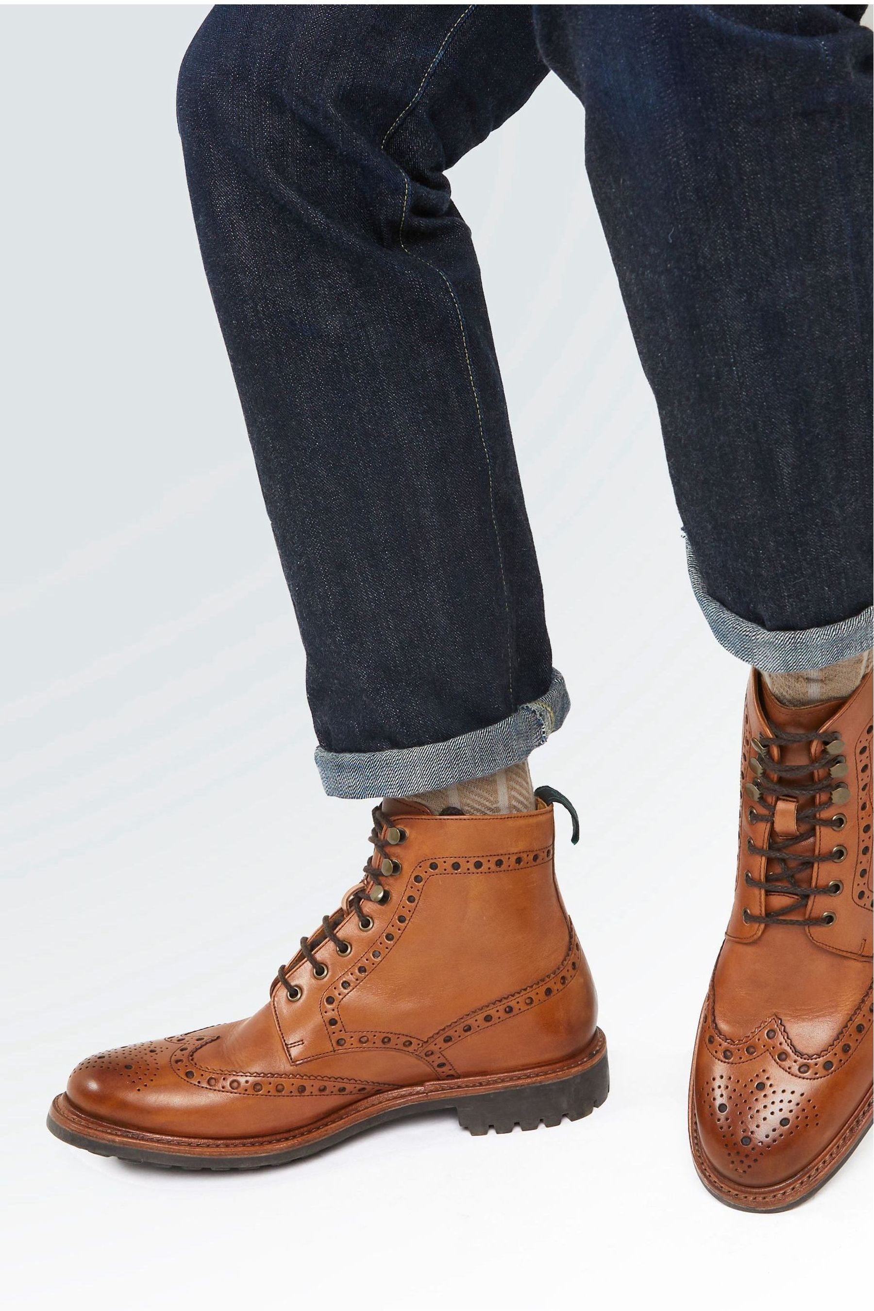 Buy Jones Bootmaker Natural Baker Street Goodyear Welt Ankle Boots from Next Luxembourg
