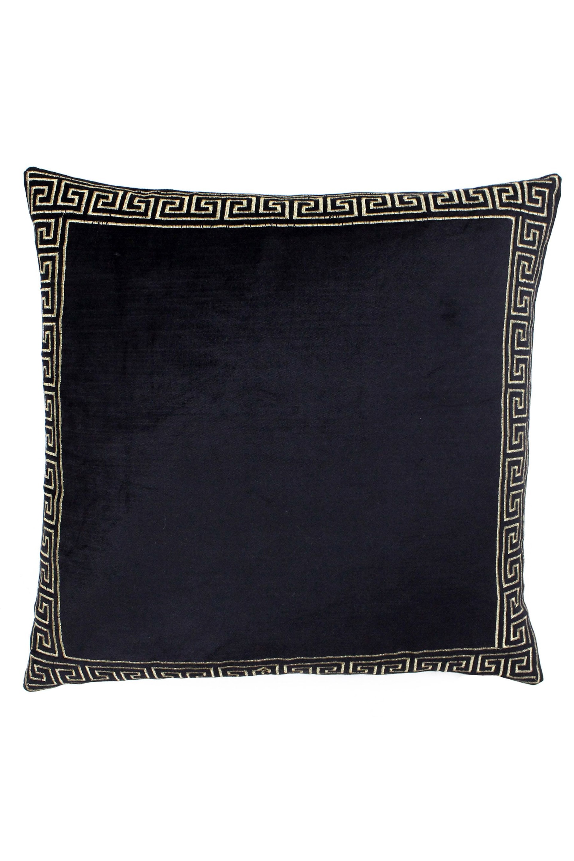 Riva Paoletti Black/Gold Apollo Embroidered Polyester Filled Cushion - Image 1 of 3