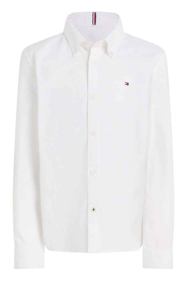 Tommy Hilfiger White Stretch Oxford Shirt - Image 1 of 5