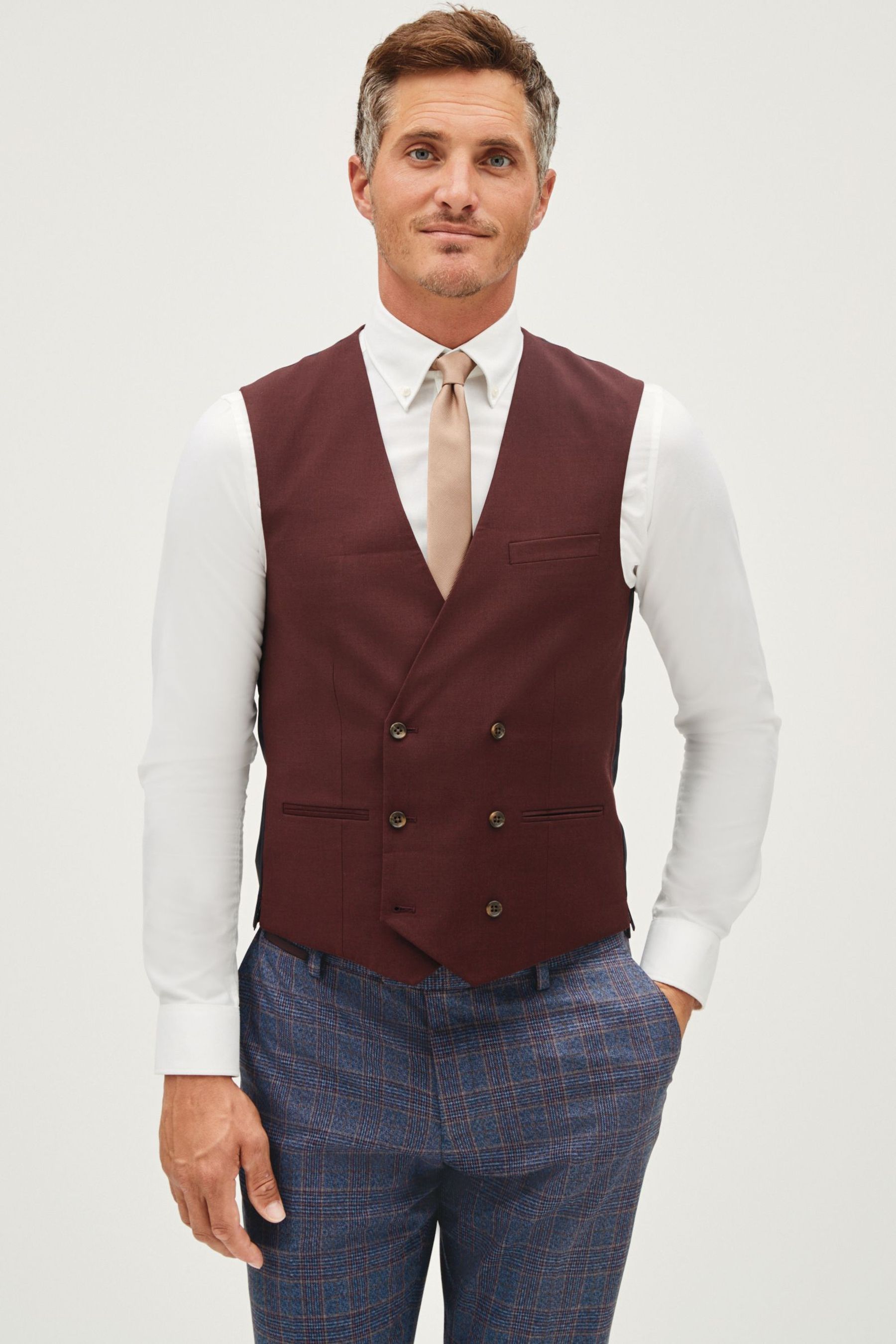 Red double breasted vest outlet