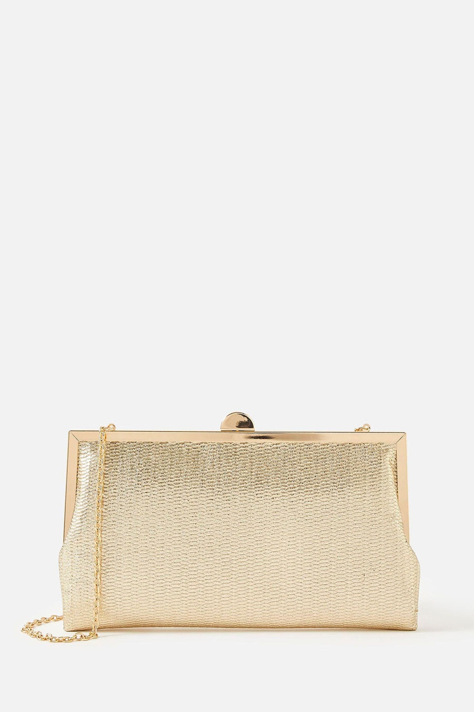 Buy Accessorize Gold Metallic Frame Clutch Bag from Next Luxembourg