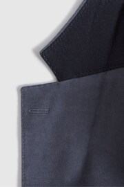 Reiss Airforce Blue Spark Single Breasted Slim Fit Moleskin Blazer - Image 8 of 8