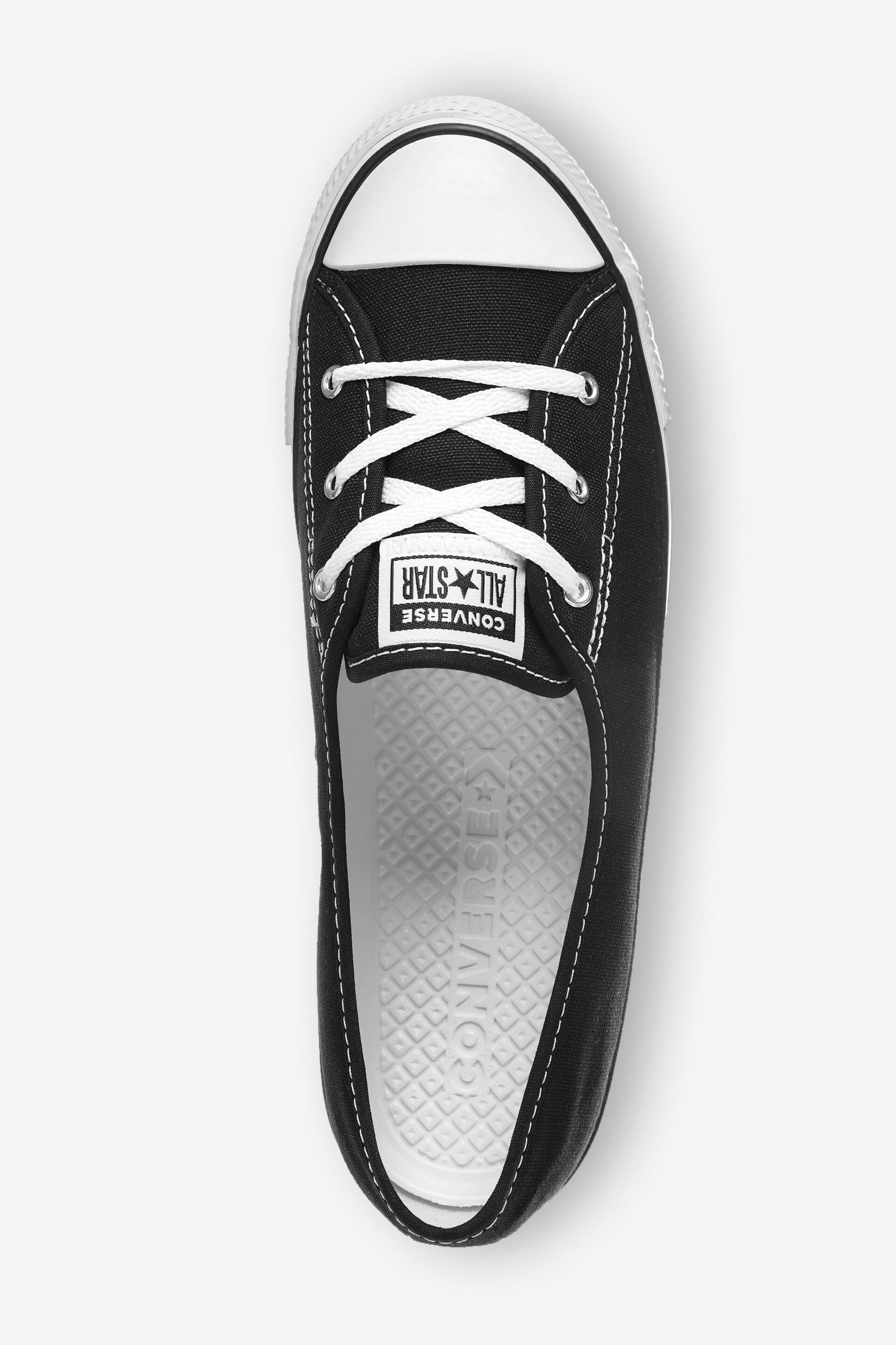 Converse Black Ballet Lace Trainers - Image 3 of 4