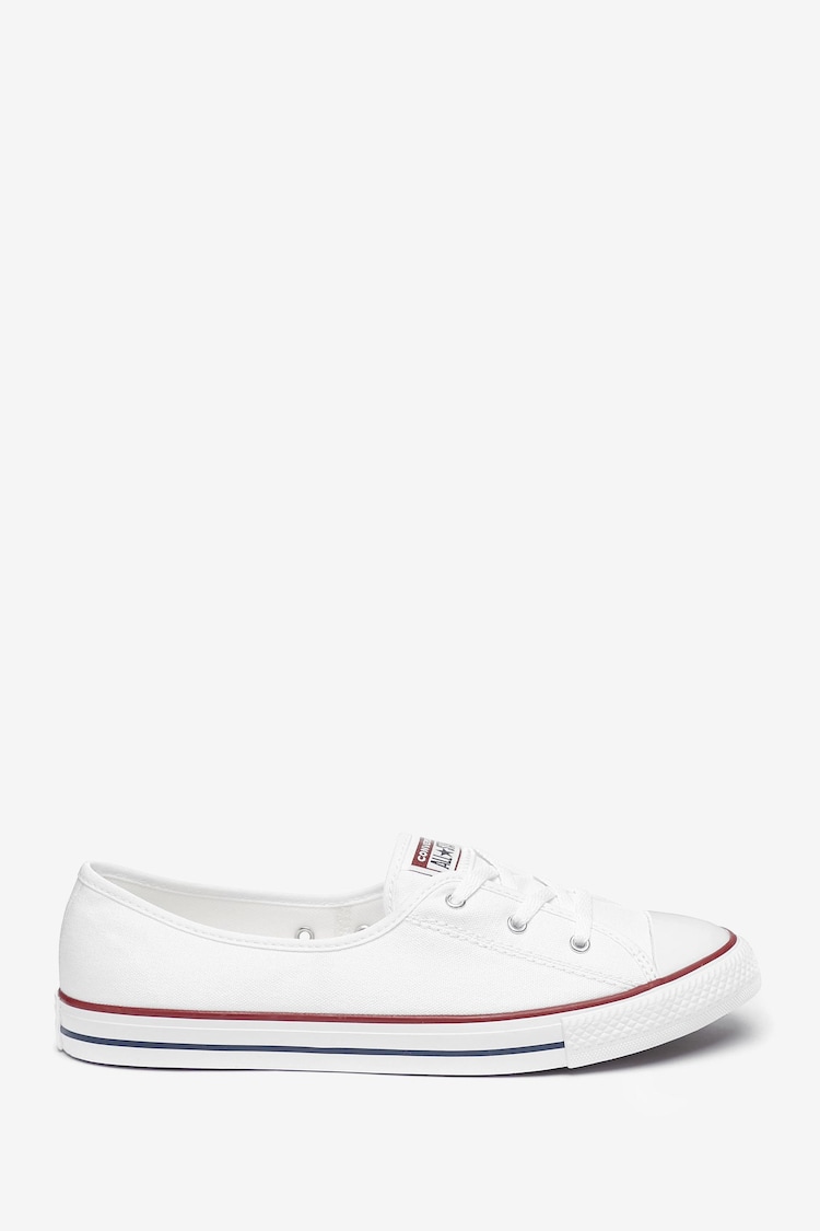 Converse White Ballet Lace Trainers - Image 1 of 4