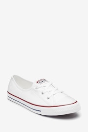 Converse White Ballet Lace Trainers - Image 2 of 4