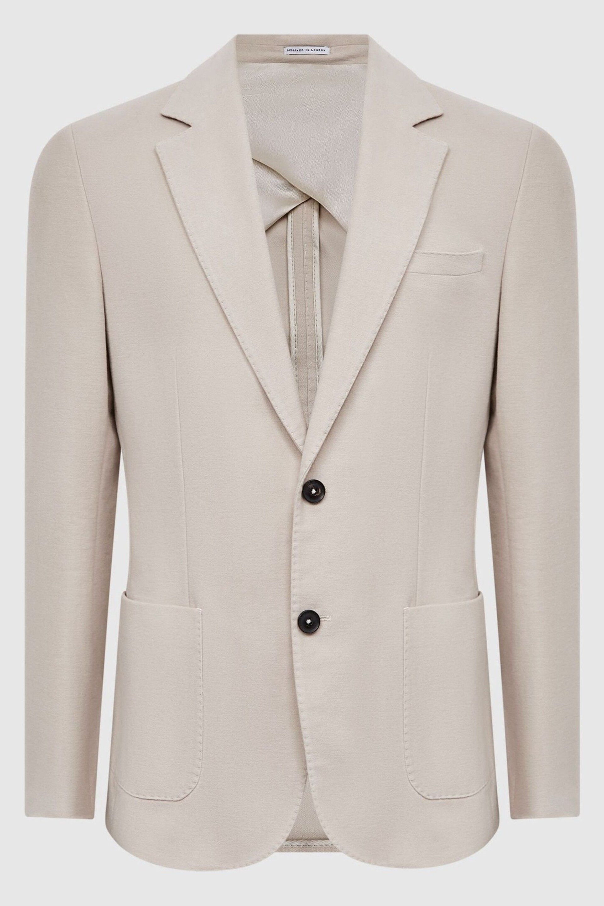 Reiss Stone Spark Single Breasted Slim Fit Moleskin Blazer - Image 2 of 9