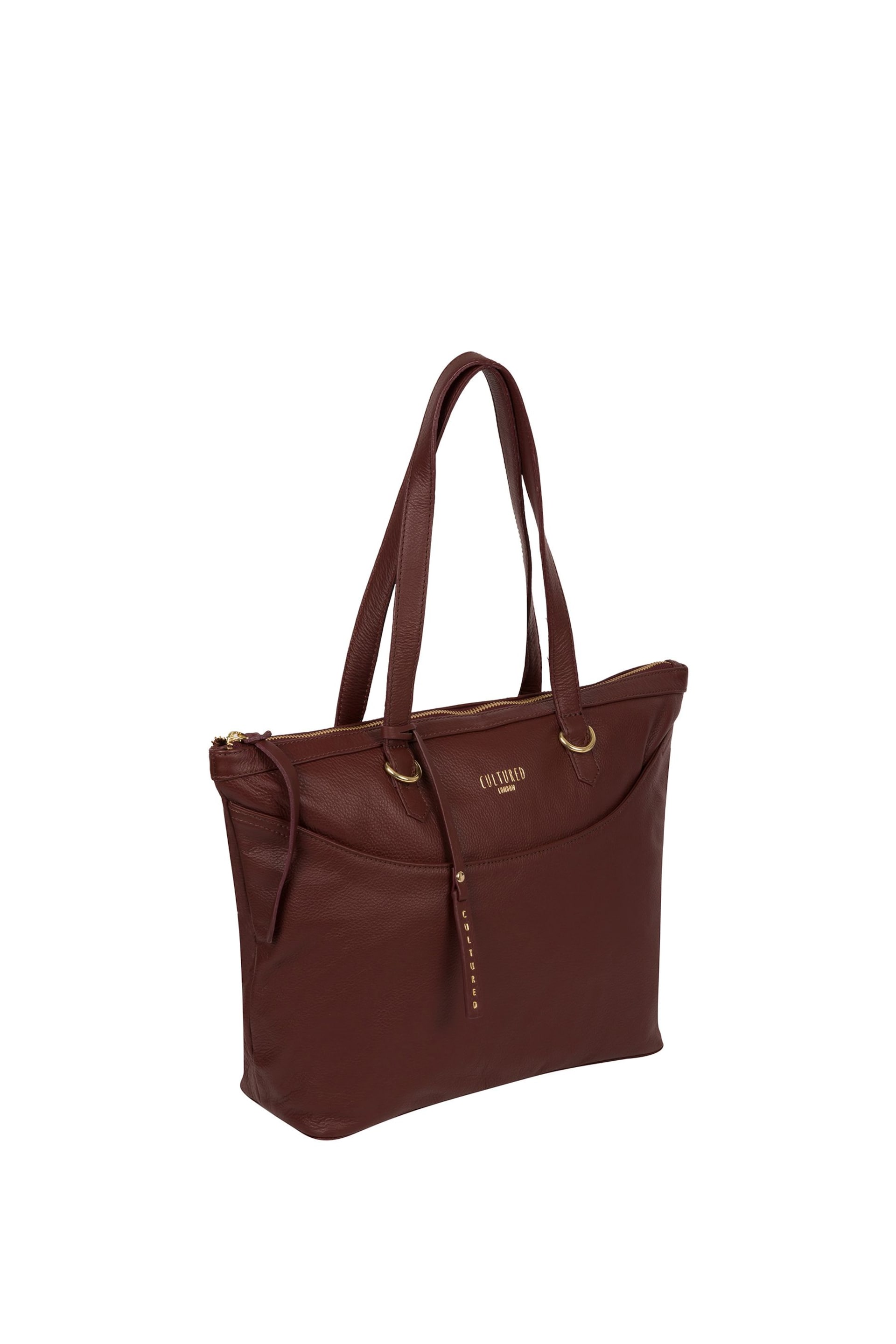 Cultured London Heston Leather Tote Bag - Image 3 of 5