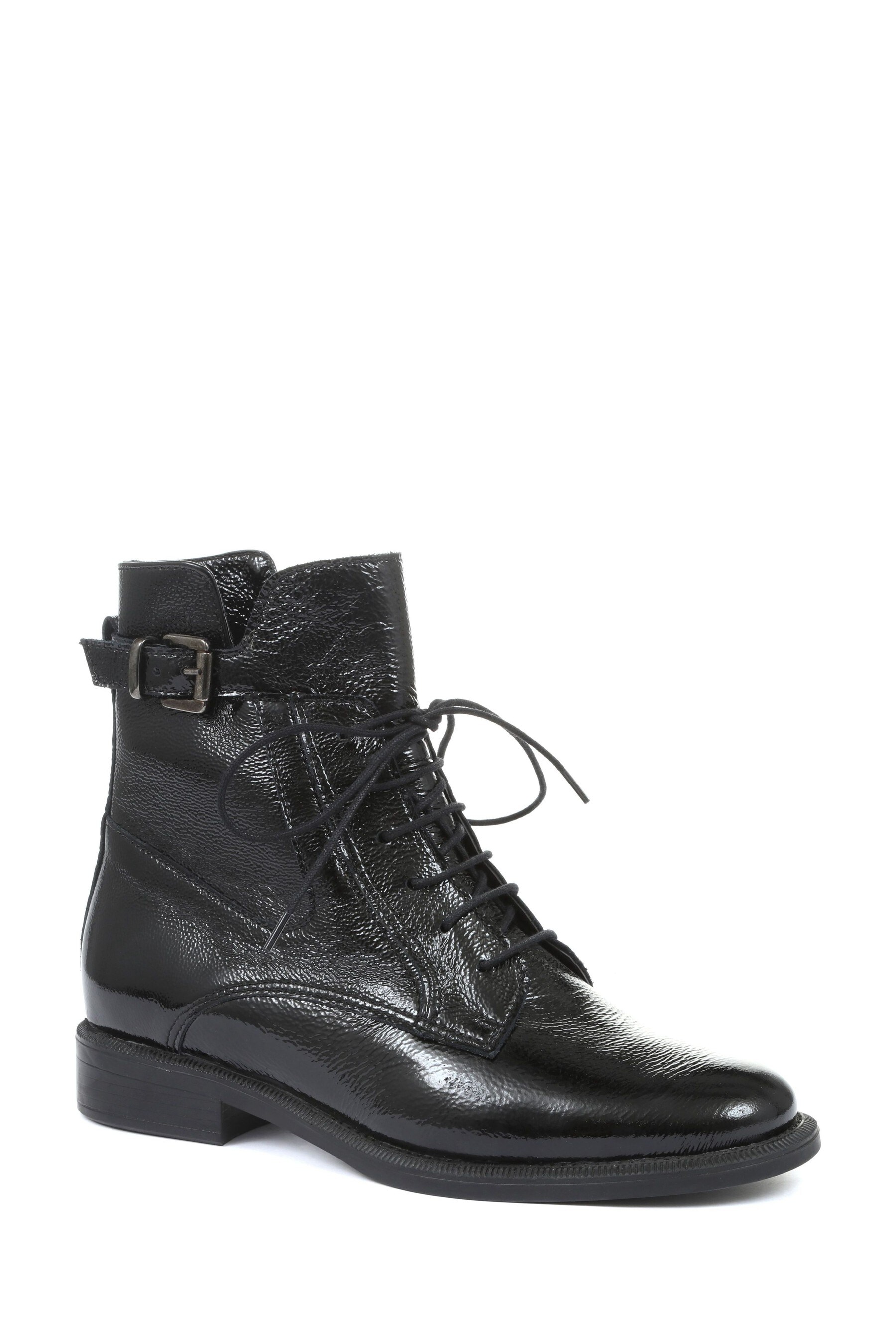 Arizona womens jones combat block heel zip boots hot sale