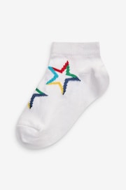 White/Blue/Red Star Cotton Rich Trainer Socks 7 Pack - Image 2 of 8