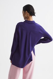 Reiss Purple Kia Silk Shirt - Image 5 of 8