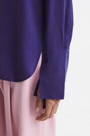 Reiss Purple Kia Silk Shirt - Image 7 of 8