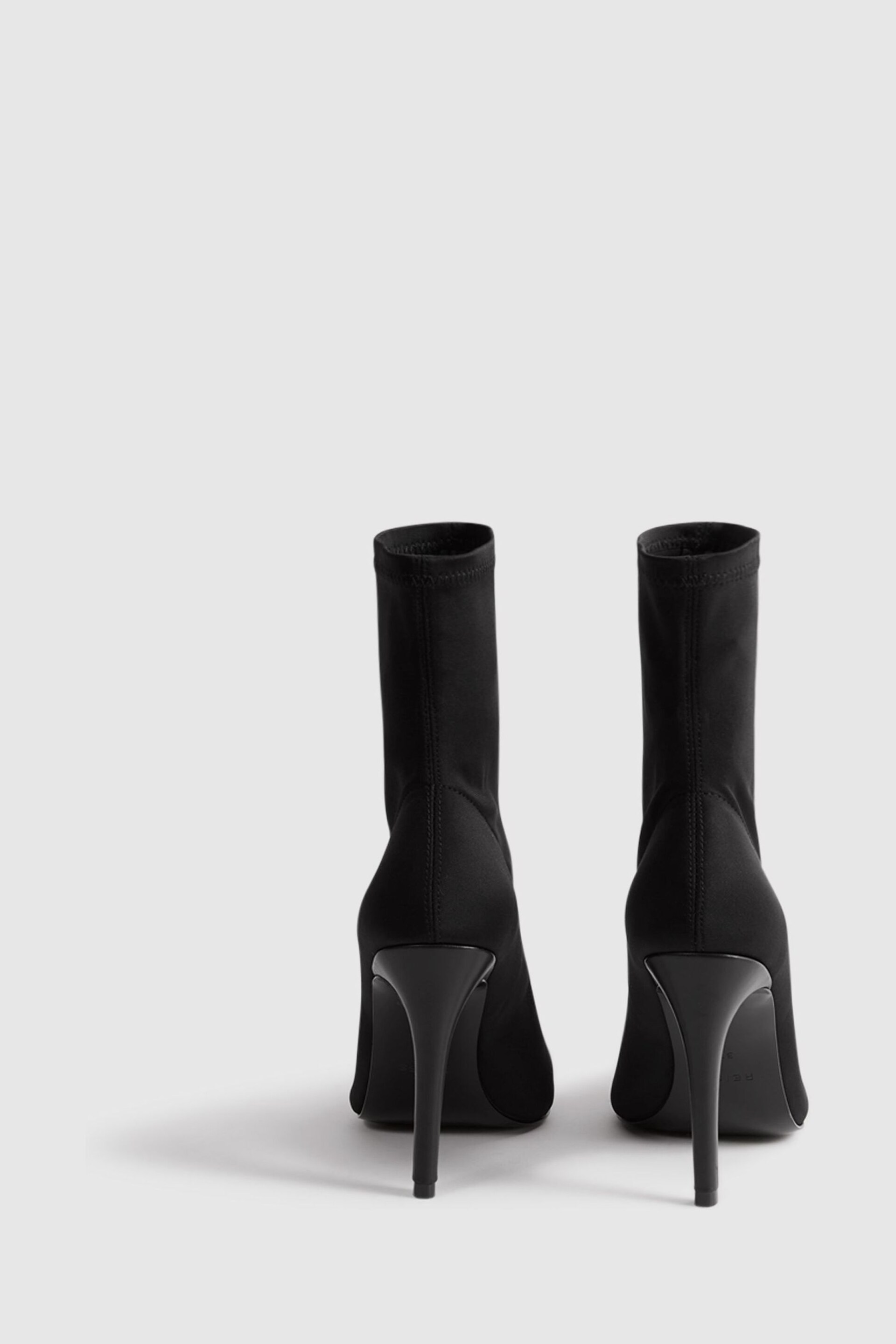 Reiss Black Dakota Heeled Sock Boots - Image 5 of 6